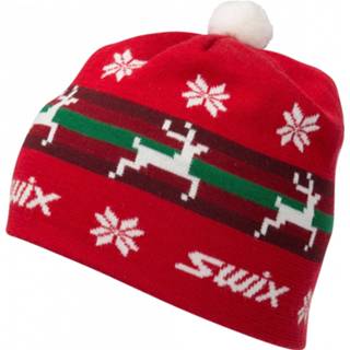 👉 Beanie rood uniseks Swix - Gunde Holiday Muts maat M/L, 7045952489797