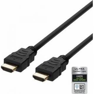 👉 HDMI cable zwart Deltaco Ultra High Speed Cable, 8K HDMI, 60Hz, 3m - Black 7333048049810