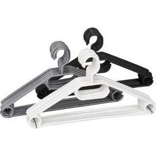 👉 Kledinghanger grijs zwart wit Wenko kledinghangers Easy grijs/zwart/wit 10 stuks 4008838214084