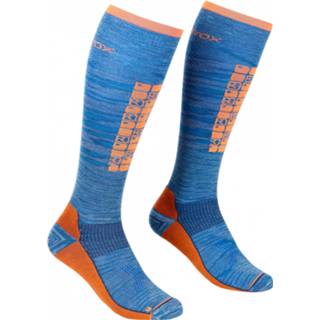 👉 Sock blauw mannen Ortovox - Ski Compression Long Socks Skisokken maat 45-47, 4251422572484