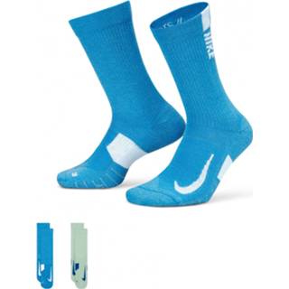 👉 Sock blauw XL uniseks Nike - Multiplier Crew (2 Pair) Hardloopsokken maat XL, 196147077613