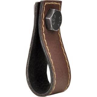 👉 Deurklink bruin kunstleer Decomode Loss 2 stuks 8711216513469