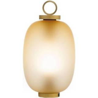 👉 Lantaarn messing aluminium geel Ethimo Lucerna Oplaadbare - Mat Amber