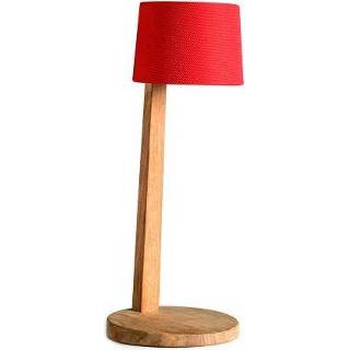 👉 Tafellamp rood teak Ethimo Gaia Oplaadbare - Lacca