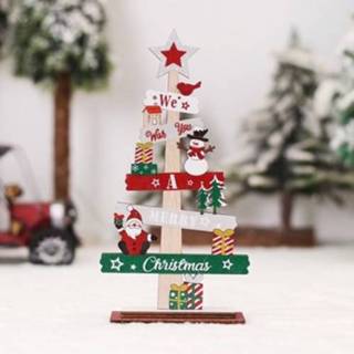 👉 Ornament Christmas Table Decoration Wooden Tree Shaped Desk Plaque We Wish You A Merry Ornaments Home DIY Craft