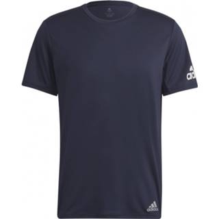 👉 Sport shirt blauw XXL mannen Adidas - Run It Tee Sportshirt maat Regular, 4065429392378