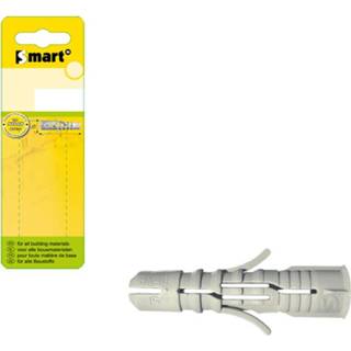Nylon plug grijs SMART | met boord Ø 6x30 15 st 5902134714905