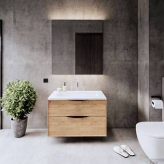 👉 Onderkastje eiken zwart Onderkast Gliss Design Eleganz Hera 100cm 2 Lades Oak Classic 8720701004788