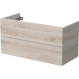 👉 Wastafelonderkast Blinq Veille 100x45,5x50cm 2 lades - gebleekt natuur 8717493121267