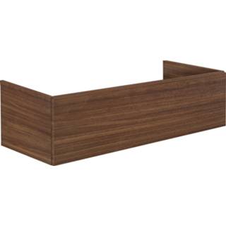 👉 Onderkastje bruin eiken Blinq Intent onderkast 120x45x30cm 1 lade - voor 2 waskommen 8717493250004