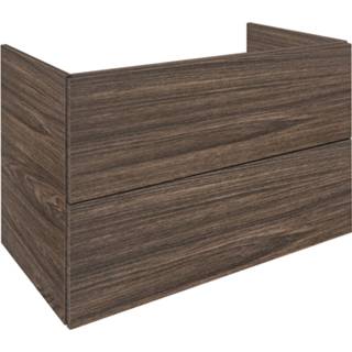 👉 Blinq Intent onderkast 100x45x59cm - 2 lades - walnoot
