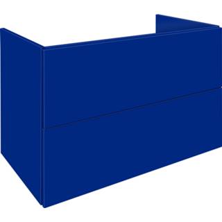 👉 Onderkastje blauw Blinq Intent onderkast 65x45x59cm met 2 lades helder 8717493171446