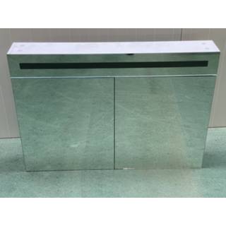 👉 Badmeubel wit Blinq City set 100cm hoogglans + spiegelkast (SHOWROOM MODEL)