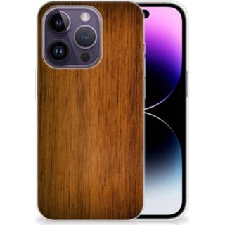 Bumper hoesje hout Apple iPhone 14 Pro Donker 8720632413291