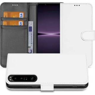 👉 Pasjeshouder wit Book Case Sony Xperia 1 IV Hoesje met 8720632306999