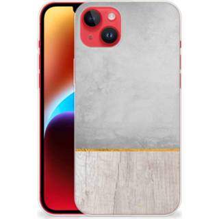 👉 Bumper hoesje IPhone 14 Plus Wood Concrete 8720632872678