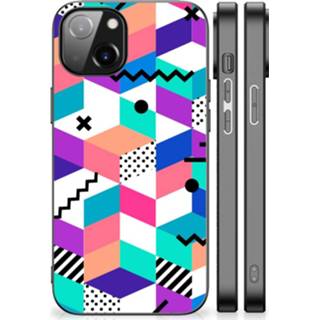 👉 Houten blok Apple iPhone 14 Backcover Blokken Kleurrijk 8720632971227