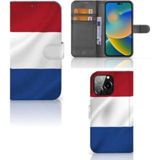 👉 Nederlandse vlag IPhone 14 Pro Max Bookstyle Case 8720632643575