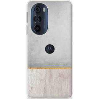 Motorola Edge 30 Pro Bumper Hoesje Wood Concrete Bumper hoesje Motorola Edge 30 Pro Wood Concrete 8720632094490