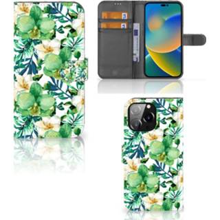 👉 Orchidee groen IPhone 14 Pro Max Hoesje 8720632848659