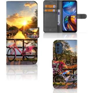 👉 Flipcover Motorola Moto E32 | E32s Flip Cover Amsterdamse Grachten 8720632068279