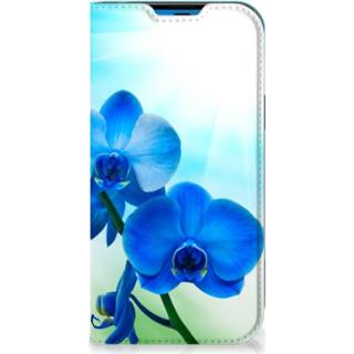 👉 Orchidee blauw IPhone 14 Pro Smart Cover - Cadeau voor je Moeder 8720632085566