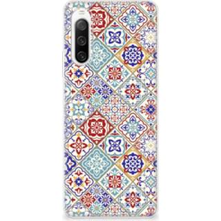 👉 Siliconen hoesje Sony Xperia 10 IV TPU Tiles Color 8720632594860