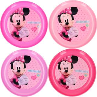 👉 Bord plastic kinderen 4x Disney Minnie Mouse bordjes