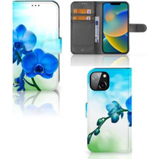 👉 Orchidee blauw Apple iPhone 14 Hoesje - Cadeau voor je Moeder 8720632211361