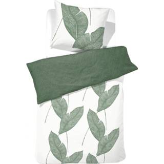 👉 Dekbedovertrek donkergroen percaline katoen Damai Organic Blade Green 140 x 200/220 + 60 70 8719002188020