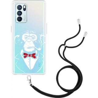 👉 Smoking multi-color hoesje met koord Chimp Oppo Reno6 Pro 8720684850136