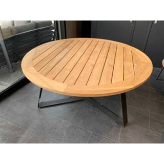 👉 Tafel teak staal bruin Showmodel - Taste 4SO Basso rond 160 cm