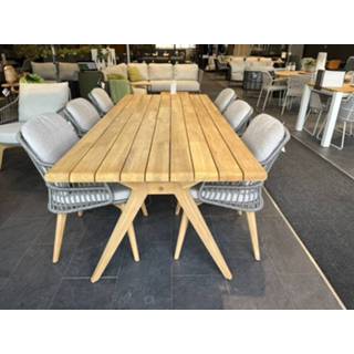 👉 Terrastafel teak hardhout bruin Showmodel 4 Seasons Outdoor Bel Air tuintafel | 240 x 100 H75 cm