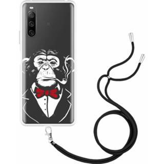 👉 Smoking multi-color hoesje met koord Chimp Sony Xperia 10 IV 8720684865628