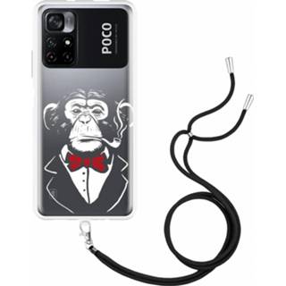 👉 Smoking multi-color hoesje met koord Chimp Xiaomi Poco M4 Pro 5G 8720684866465