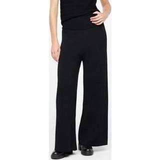 👉 Casual broek polyester vrouwen zwart - brede tailleband 5397189378323