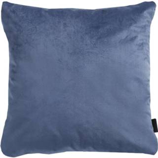 👉 Sierkussen blauw 50x50cm Velvet dark blue 8713229765965