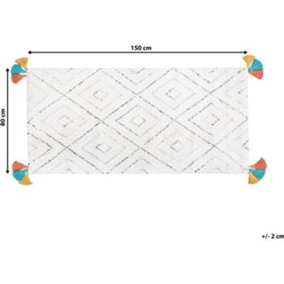 👉 Vloerkleed wit 80 x 150 cm KARTAL 4251682218382