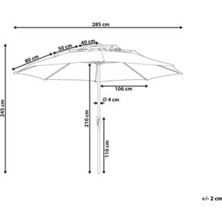 👉 Parasol smaragdgroen groen Garden Market ⌀ 2,85 m BIBIONE 4251682284882