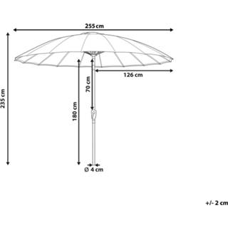 👉 Parasol grijs Garden Market ⌀ 2,55 m Lichtgrijs BAIA 4251682284912