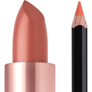 👉 Lippenstift vrouwen Anastasia Beverly Hills Fuller Looking and Sculpted Lip Duo Kit (Various Shades) - Peach Bud Satin Lipstick & Sun Baked Liner