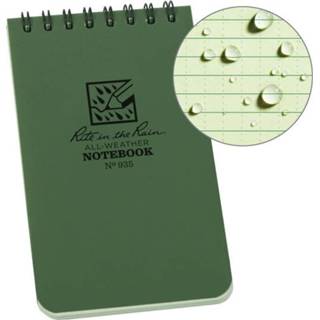 Groen active All-Weather Notebook - Top Spiraal Nr. 935 8x13cm