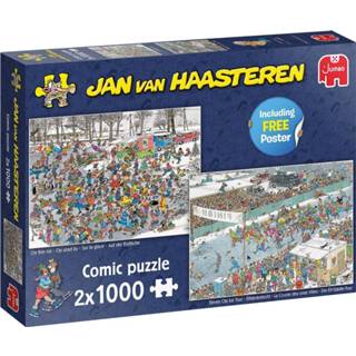 👉 Puzzel Jan van Haasteren - Op Glad IJs & Elfstedentocht 2x 1000 Stukjes 8710126820247