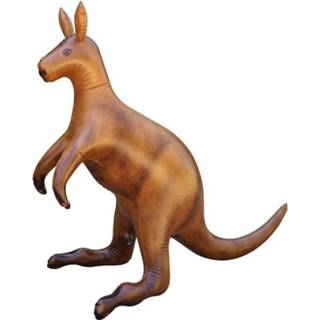 👉 Grijs polyester kinderen Opblaasbare kangoeroe 75 cm decoratie