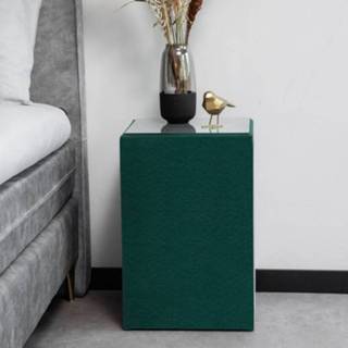 👉 Dekbed groen zwart Discounter Velvet Hockers met Glasplaat - Set van 2 Kleur: 8719909072033
