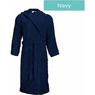 👉 Badjas katoen zwart The One Towelling Standaard met Capuchon Kleur: Navy , L/XL 8719322221384