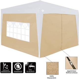 👉 Zijwand active beige Deuba Zijwanden Vouwpaviljoen - 2-Delig 3x2m 6011606526546