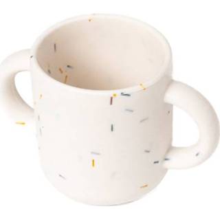 👉 Drink beker silicoon silicone meisjes wit The cotton cloud Confetti Drinkbeker 4260708452006