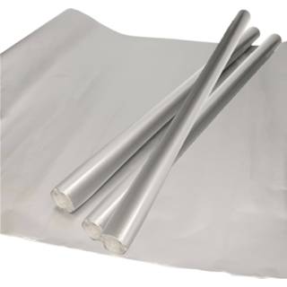 👉 Inpakpapier zilver Multipak van 3x stuks luxe inpakpapier/cadeaupapier metallic 200 x 70 cm