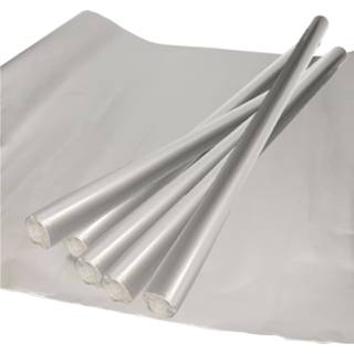 👉 Inpakpapier zilver Multipak van 5x stuks luxe inpakpapier/cadeaupapier metallic 200 x 70 cm